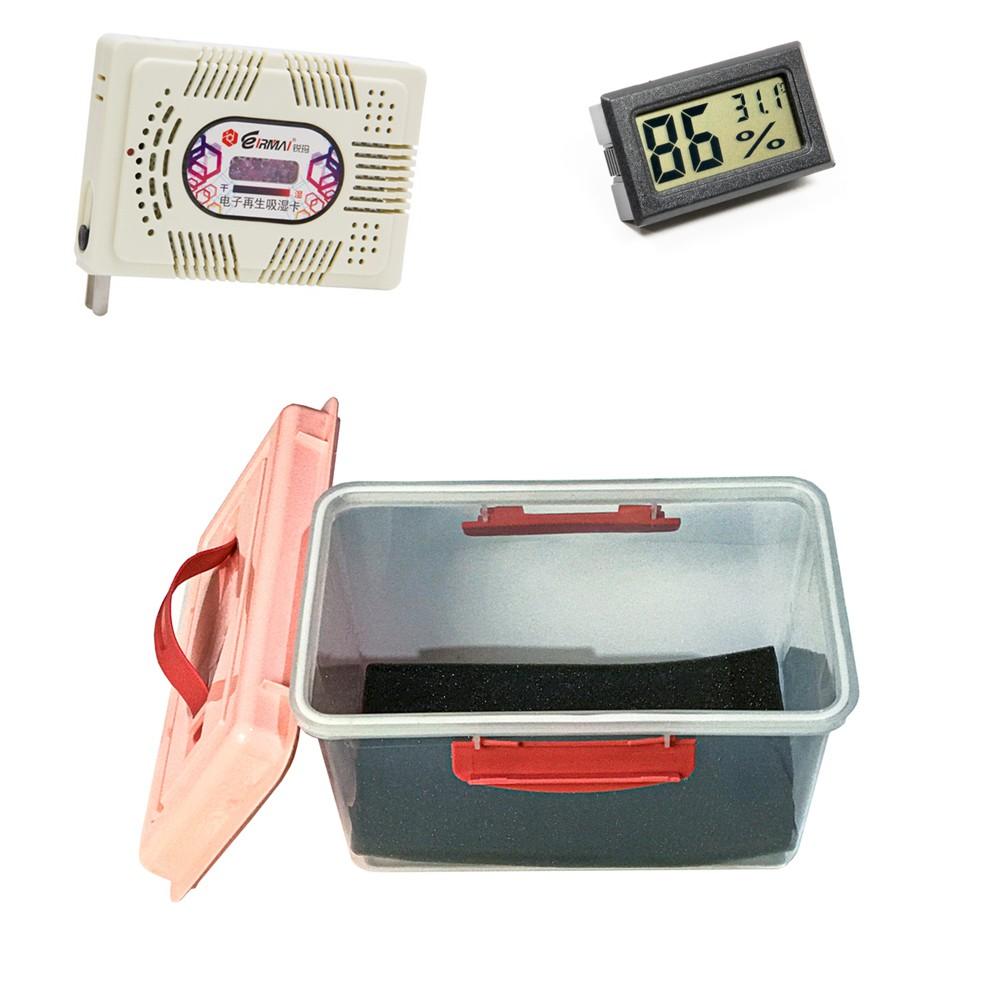 Combo hộp chống ẩm máy ảnh giá siêu rẻ 10 lít, 6 lít, 3 lít (tùy chọn hạt hoặc máy hút ẩm) - Hàng nhập khẩu
