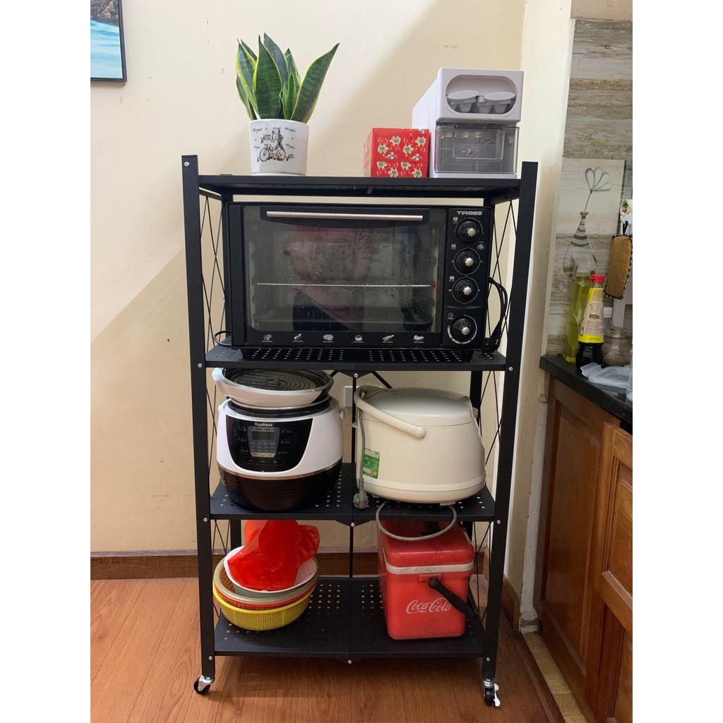 Kệ Để Đồ Đa Năng Gấp Gọn ️ SIÊU HOT ️ Kệ Để Đồ Đa Năng 3-4-5 Tầng Có Bánh Xe Di Chuyển