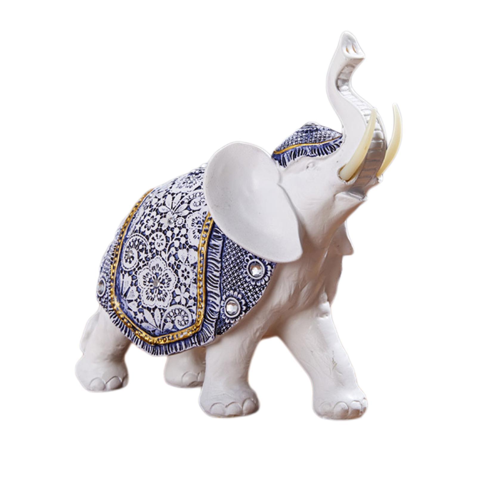 Elephant Statue Resin Elephant Figurine for Living Room Decoration Gift