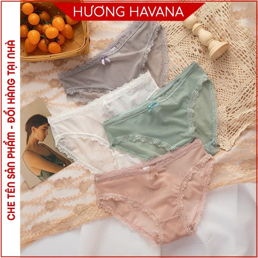 Quần lót nữ ren Venuskin siêu mềm min thoáng mát cạp vừa size lớn Havana FLQ154