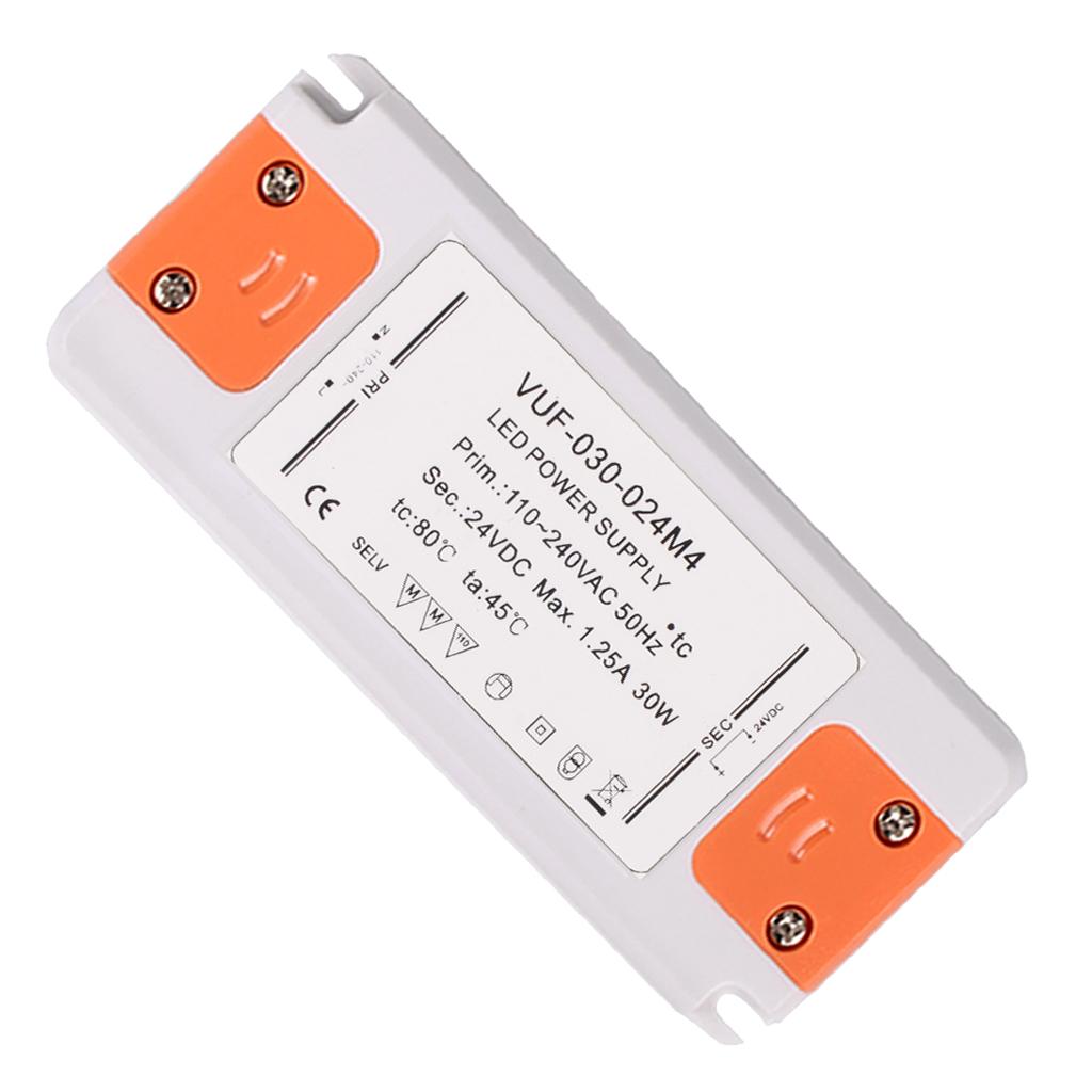 DC 24V Adapter, LED Power Supply Driver Transformer Suitable for LED Strip Light AC100-240V