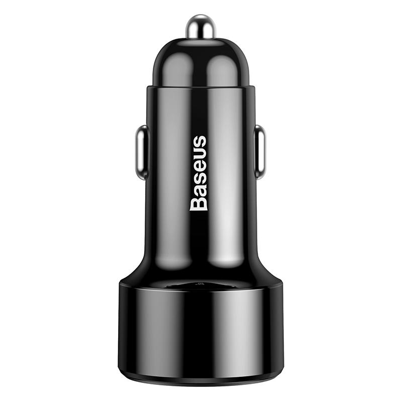 Sạc 02 cổng 45W USB A và Type C trên xe hơi Baseus Magic PPS Digital Display Intelligent Dual Quick Charge - Hàng chính hãng