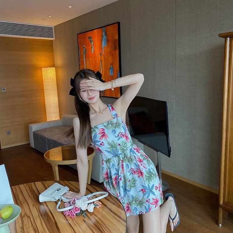 Đầm hai dây hoa dáng suông summer 2021