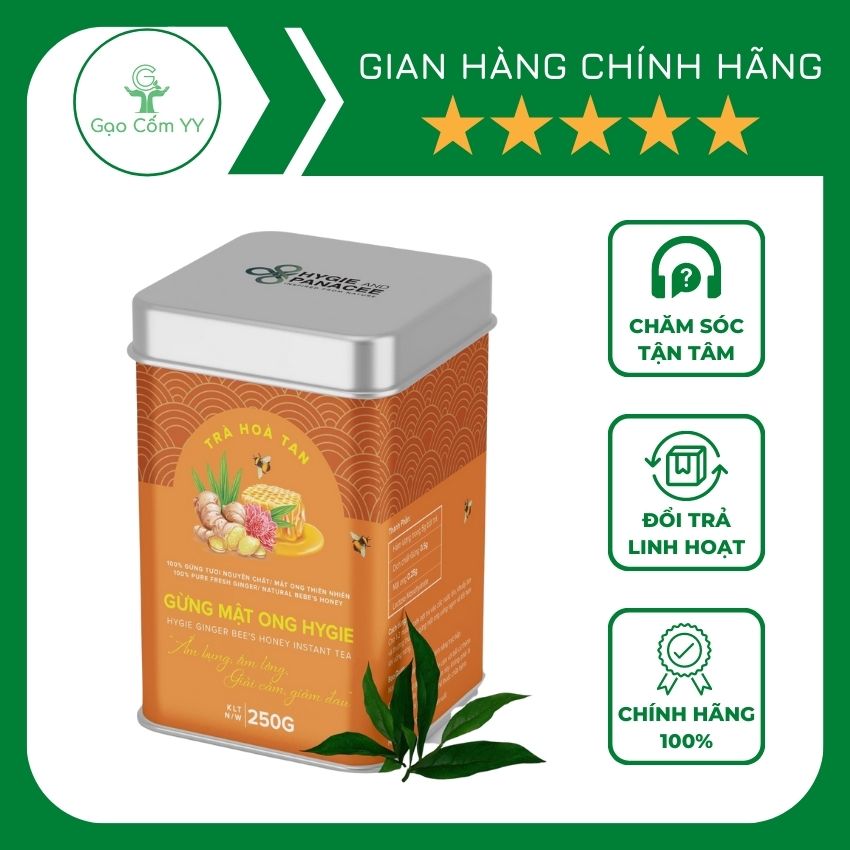 Trà Thảo Dược Gừng Mật Ong Hygie Giúp Giảm Các Triệu Chứng Ho Cảm, Đau Họng, Giảm Buồn Nôn, Giảm Đau Bụng Kinh