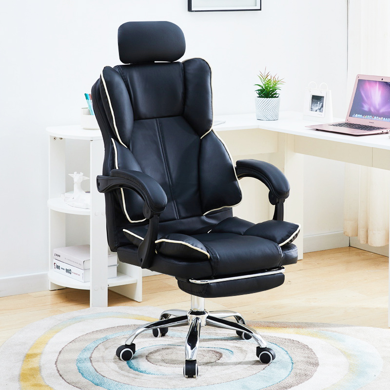 Ghế làm việc tại nhà cao cấp Ghế xoay giám đốc có gác chân thư giãn nhập khẩu CR4105-P Relaxing Office Chair