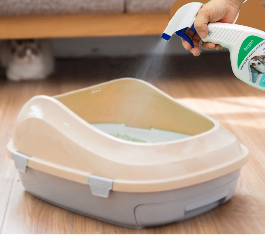 Chai xịt Khử mùi Diệt khuẩn Biopro Chai 500ml Giúp khử mùi hôi, diệt khuẩn khu vực nuôi, khu vực vệ sinh thú cưng