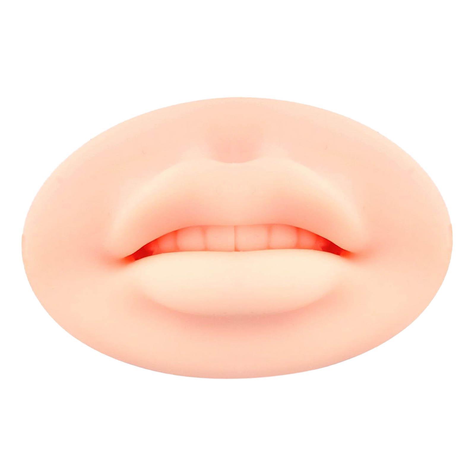 5D Silicone Lips Practice Permanent Soft for Beginners Piercing Practice Light