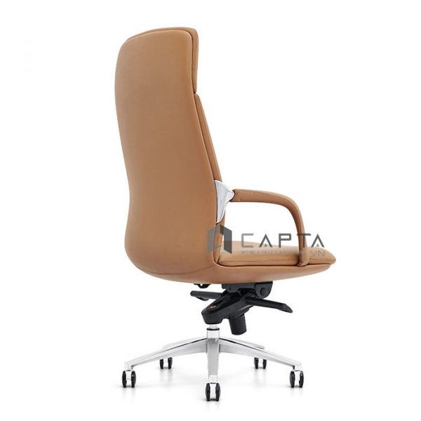 Ghế xoay văn phòng dành cho Nữ Giám đốc CM4410-P Nội thất Capta Ghế lãnh đạo da có chân xoay hợp kim nhôm office chair