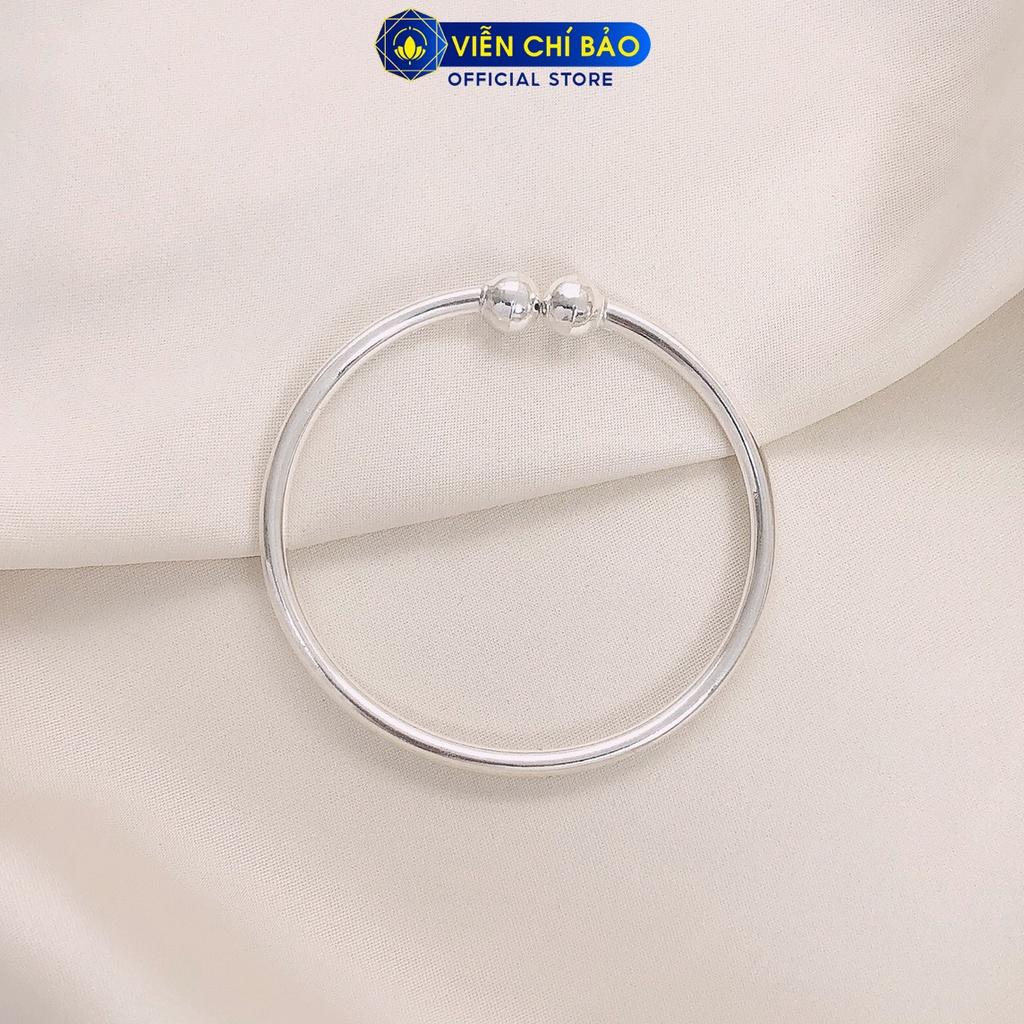 Lắc tay bạc nữ trơn tròn chất liệu bạc 925 thời trang phụ kiện trang sức nữ Viễn Chí Bảo L400179