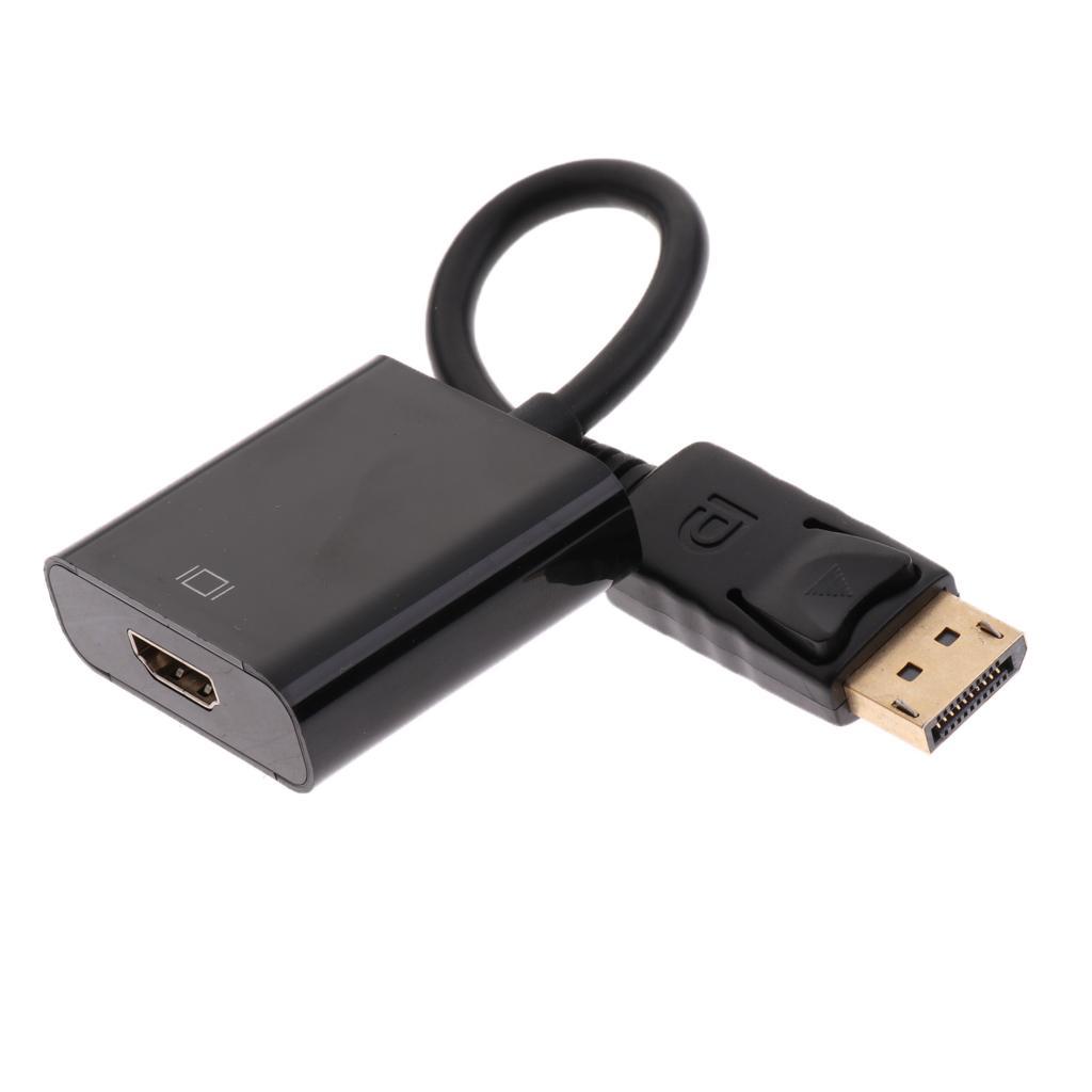 DP Displayport Male to HDMI Female Cable Converter Adapter for PC HP/DELL Black