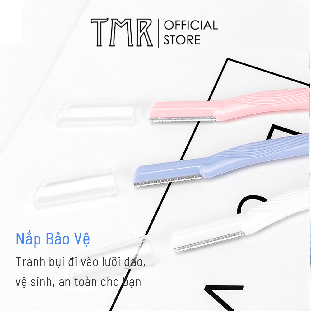 Combo 3 Dao cạo lông mày TMR - Tool In My Room thép không gỉ Dao cạo chân mày 3 set (Hồng/Xanh/Trắng) nhỏ gọn, tiện dụng