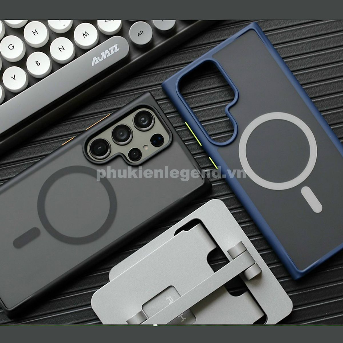 Ốp lưng nhám sạc từ tính cho Samsung Galaxy S24 Ultra hiệu Likgus PC Ultra-thin Frosted Magnetic Case - mặt lưng nhám mờ chống bám bẩn, gờ bảo vệ Camera 0.5mm - Hàng chính hãng