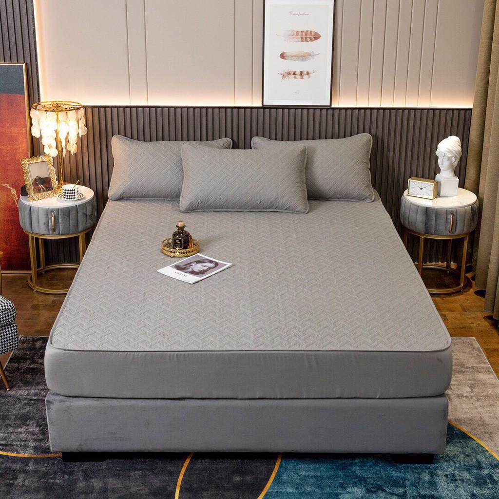 Ga CHỐNG THẤM Bo Chun Trần Cotton Mẫu Mới, Êm Dịu, Thoáng Mát -
