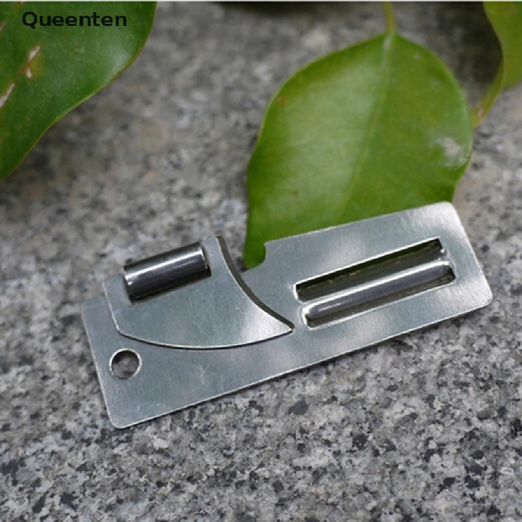 Queenten 2&quot; Double Peeler Stainless Steel 2 in 1 EDC Pocket Multi Tool Outdoor Can Opener QT