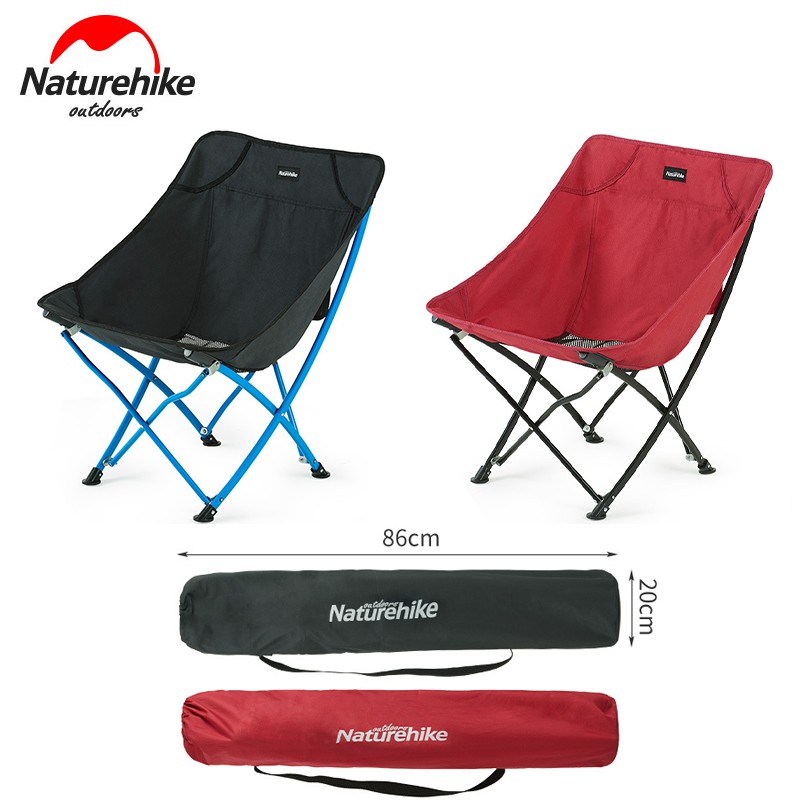 Ghế cắm trại Naturehike NH18X004Y du lịch dã ngoại gấp gọn nhẹ chắc chắn vải thoáng khí có túi đeo A028