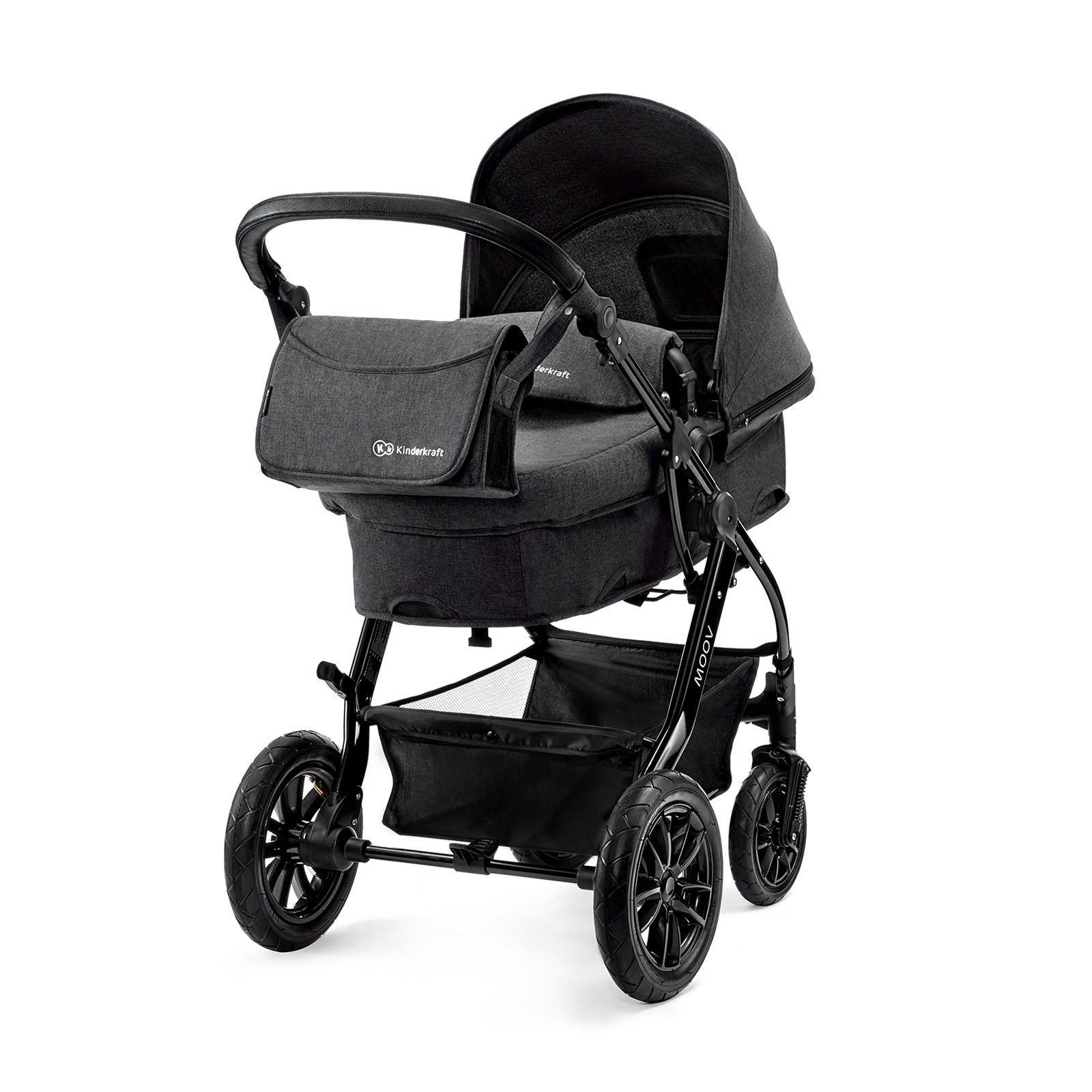 Bộ xe đẩy Kinderkraft MOOV3in1 cho bé từ 0 tháng tuổi đến 22kg  - Gồm xe đẩy, xe nôi và ghế ngồi ô tô - Hàng chính hãng
