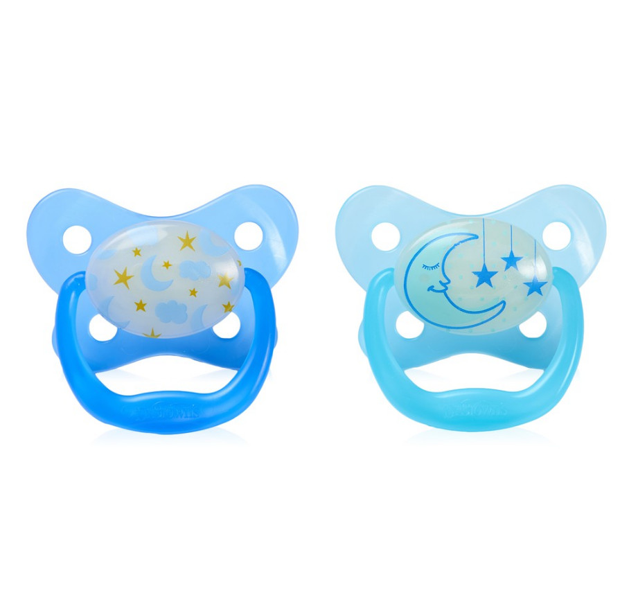 Set 2 ty ngậm phát sáng dạ quang Prevent chỉnh nha Dr.Brown's