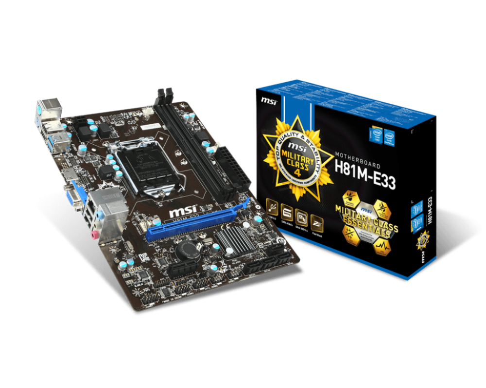 Mainboard MSI H81M-E33 - hàng Chính hãng