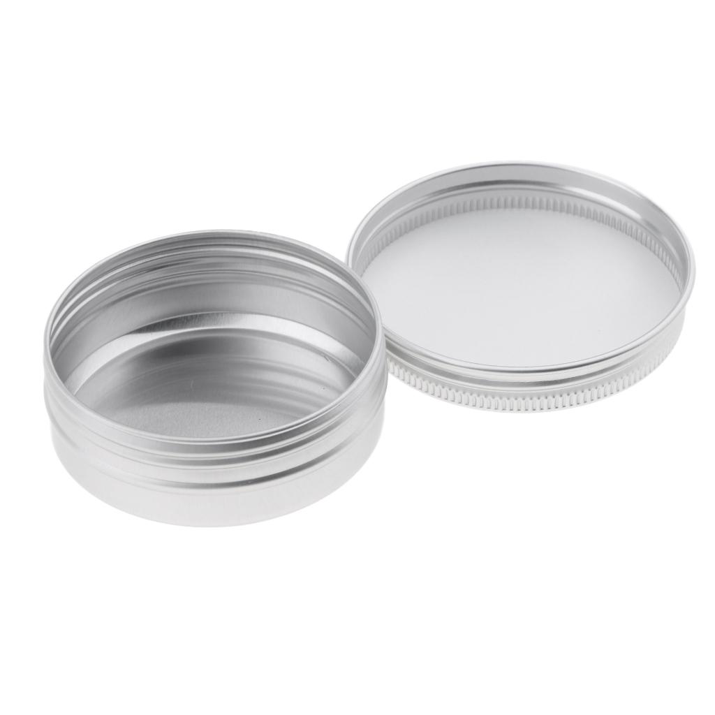 16x Aluminium Empty Cosmetic Pot Jar Travel Tin Balm Container Box Screw Lid