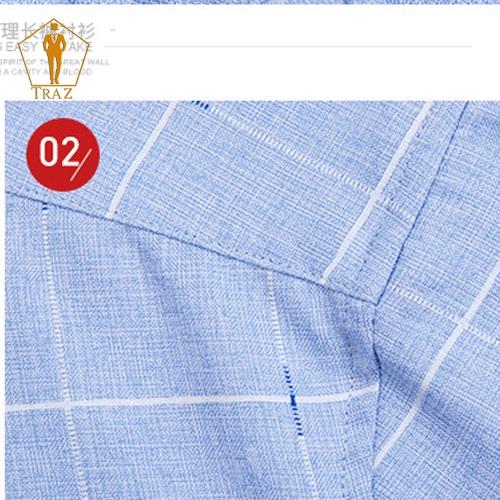 Áo Sơ Mi Nam Họa Tiết Karo Trung Niên TRAZ Dài, Ngắn Tay Vải Cotton