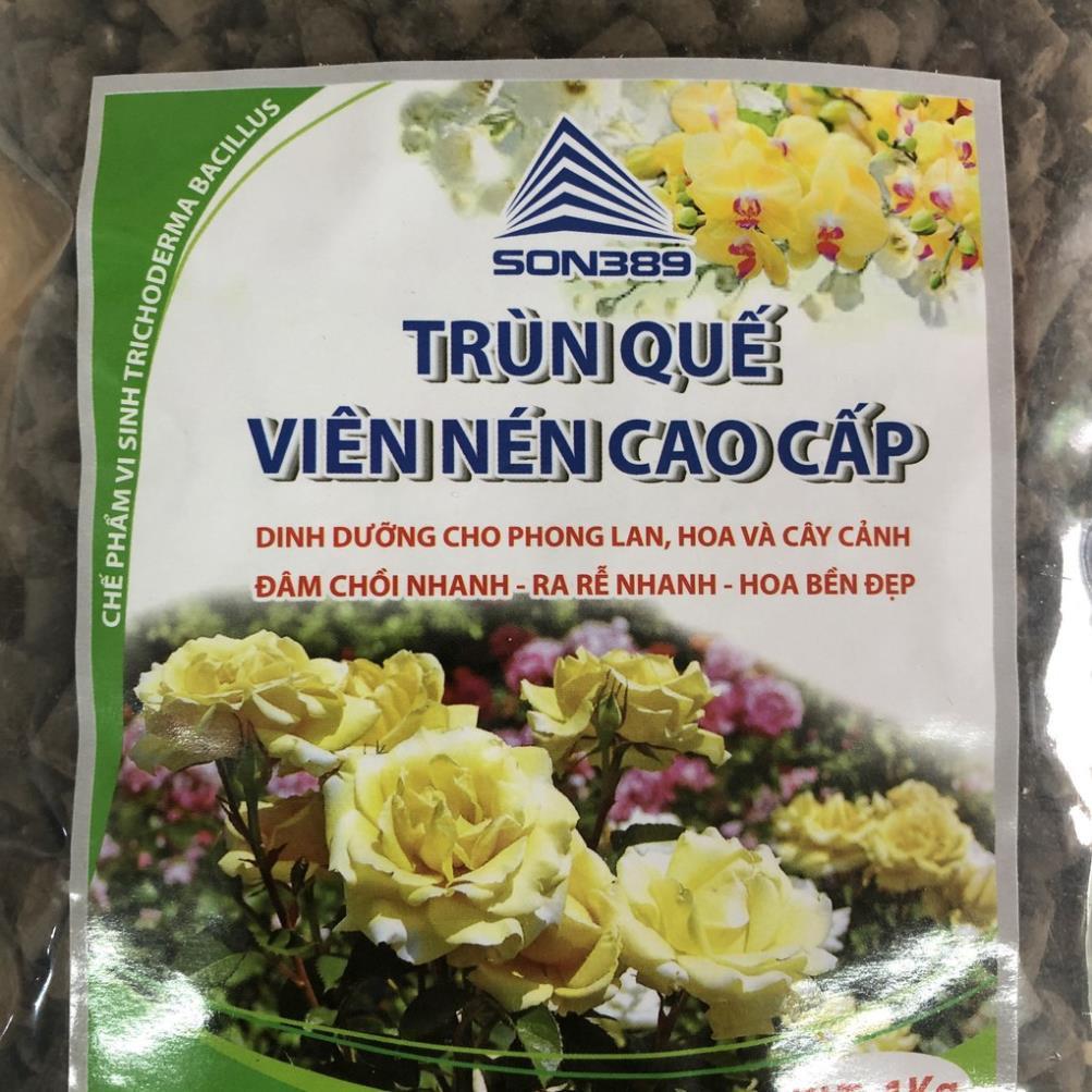 Trùn quế viên nén cao cấp 1kg cho hoa phong lan, hoa hồng và cây cảnh