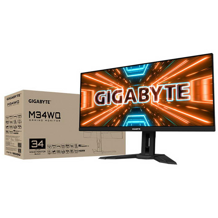 Màn hình Gigabyte M34WQ-EK (34inch/ WQHD/ IPS/ 144Hz/ 1ms/ 400nits/ HDMI+DP+USBC/ Freesync/ Loa) - Hàng Chính Hãng