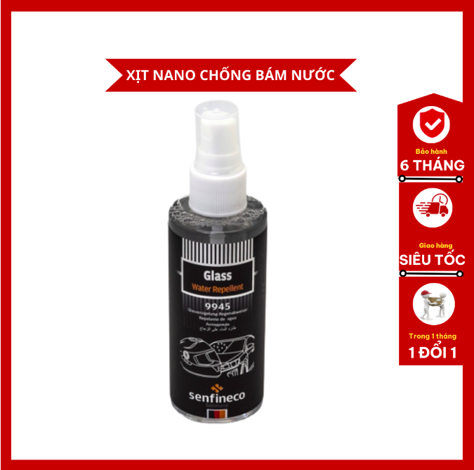 Bình xịt nano chống bám nước ô tô Senfineco 9945 chính hãng dung tích 100ml - Phụ kiện nội thất ô tô