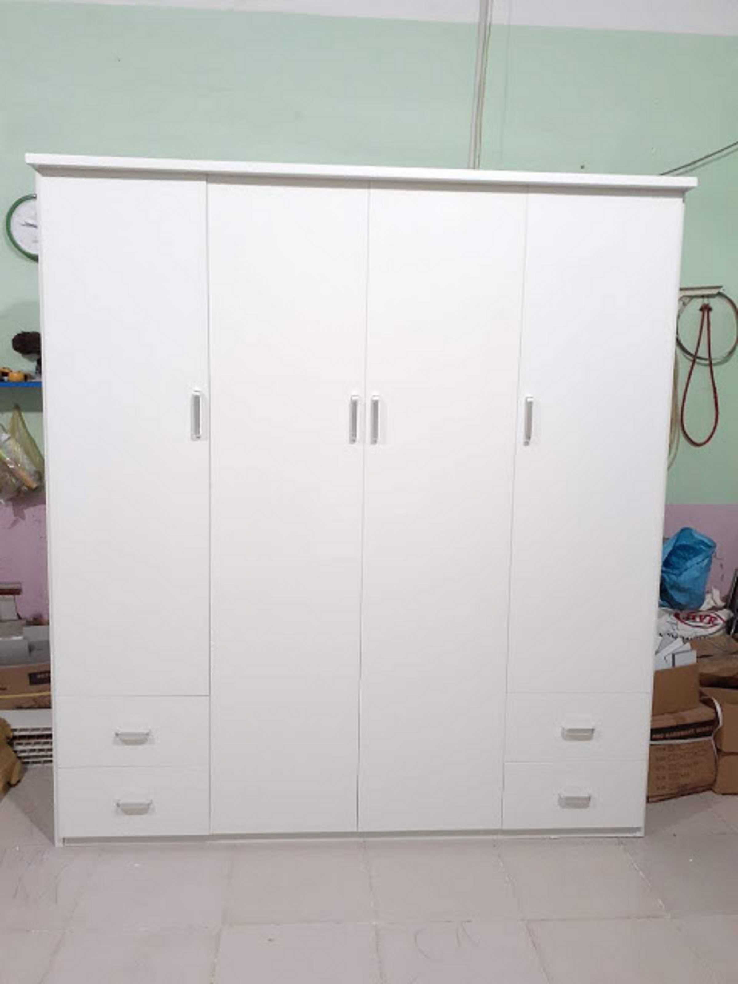 Tủ Nhựa Đài Loan 4 Cánh Màu Trắng 282