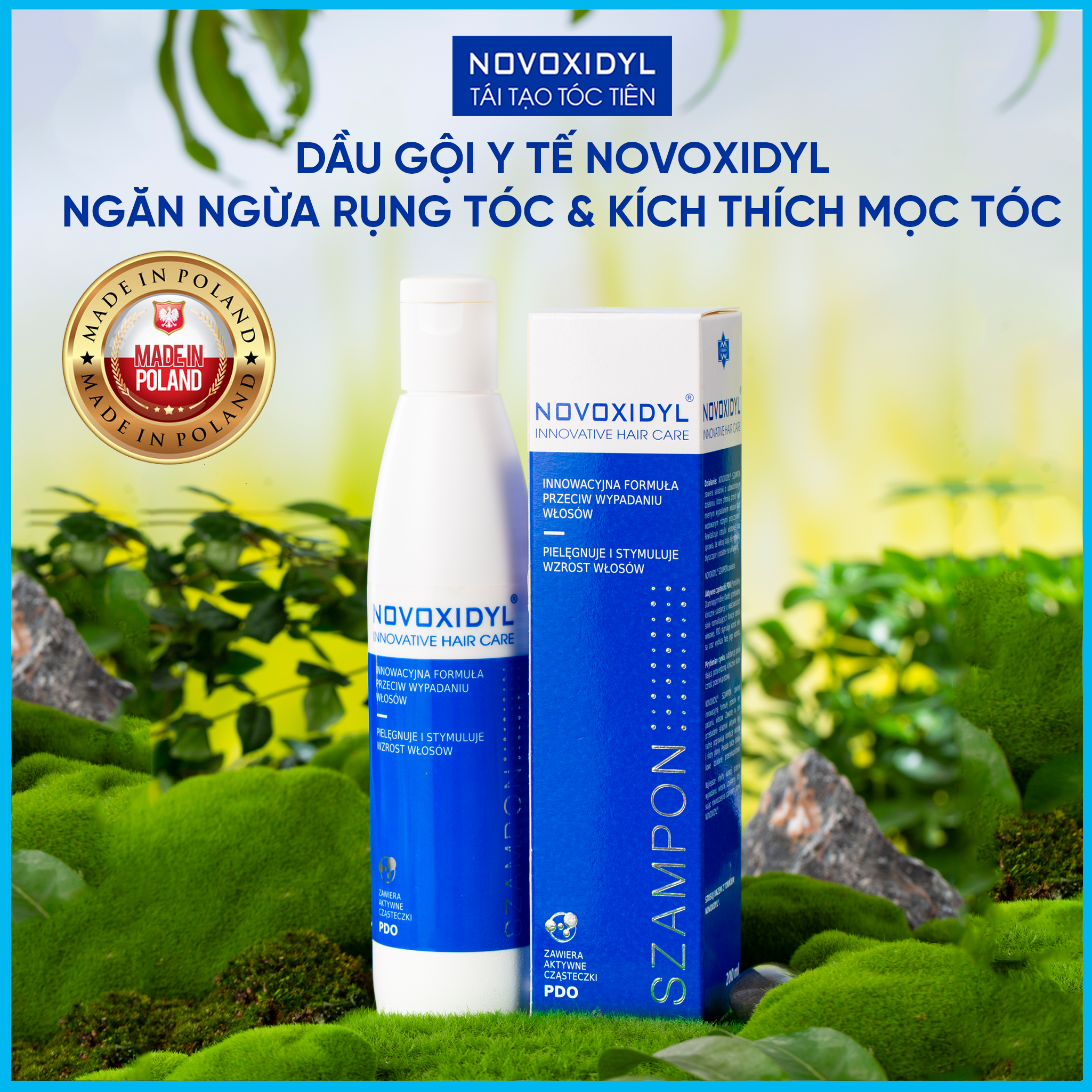 Dầu gội Y Tế Novoxidyl ngăn ngừa rụng tóc, thúc đẩy mọc tóc nhanh chai 200ml