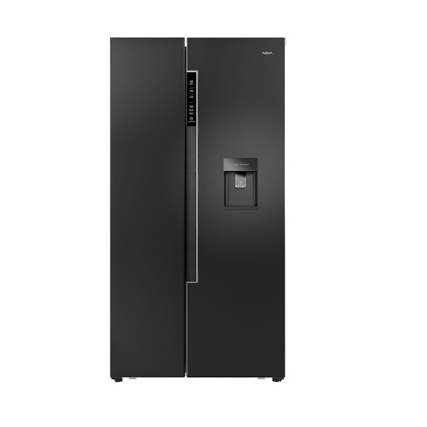 Tủ Lạnh Side By Side Inverter Aqua AQR-I565AS-BS (510L) - Hàng Chính Hãng + Tặng kèm bình đun siêu tốc