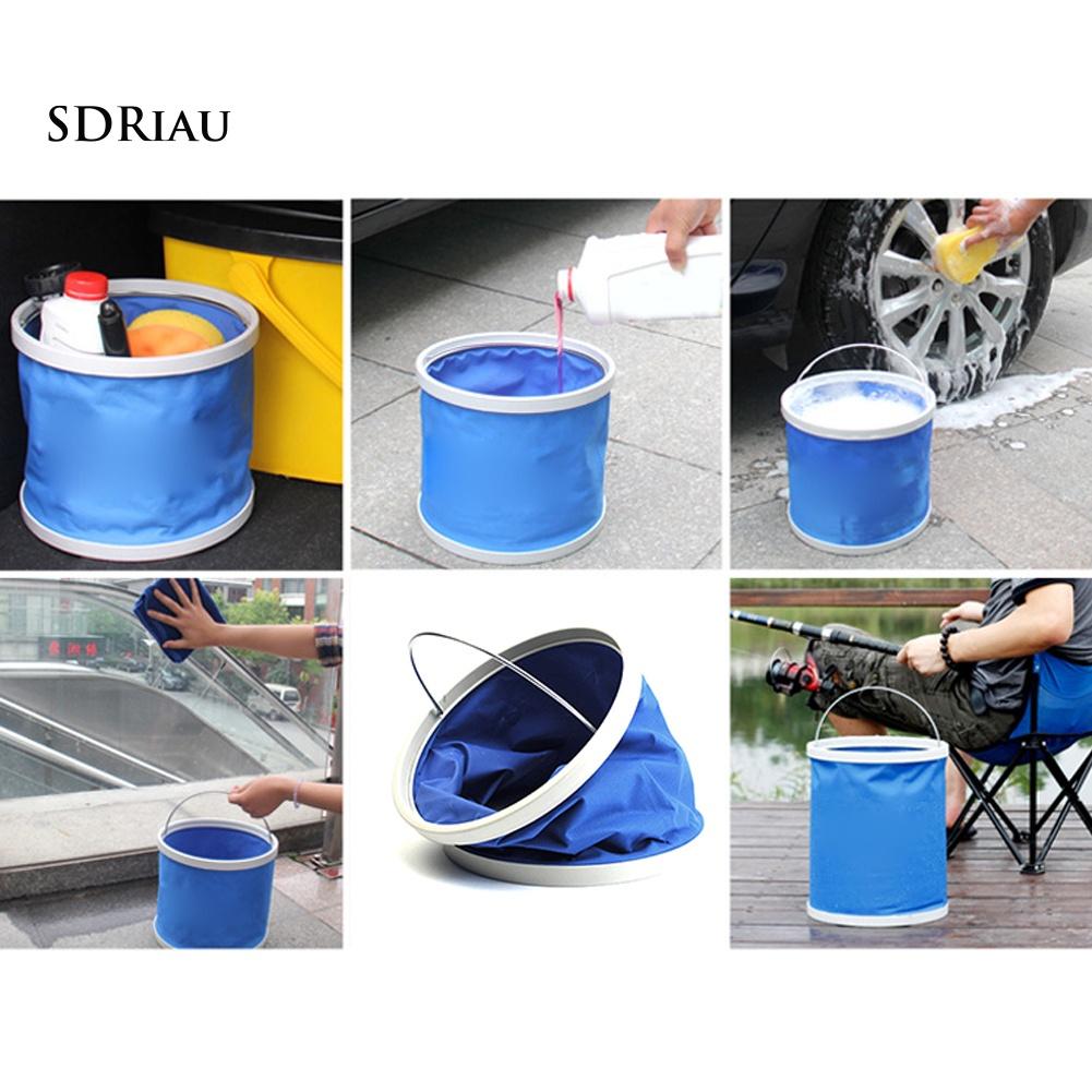 Xô nước nhựa 11L nhỏ gọn thích hợp mang đi cắm trại