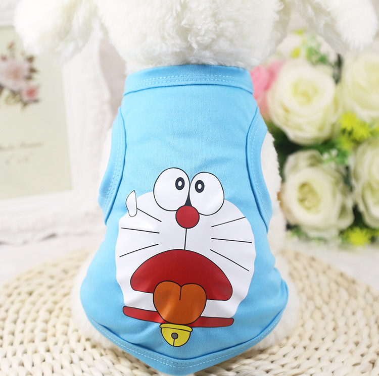 Áo ba lỗ mùa hè in hình cute dành cho thú cưng - Giao màu ngẫu nhiên