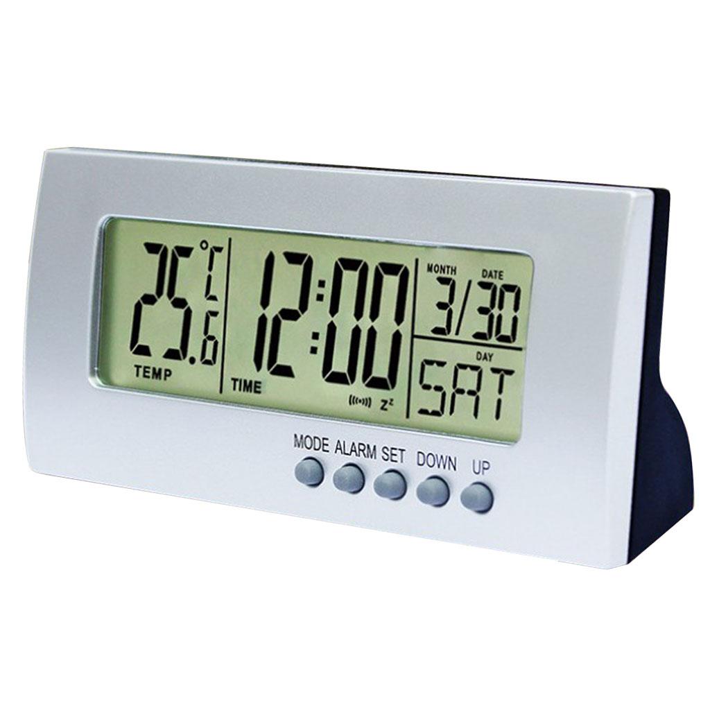 2xMultifunctional LED Digital Alarm Clock Thermometer Thermometer Temp