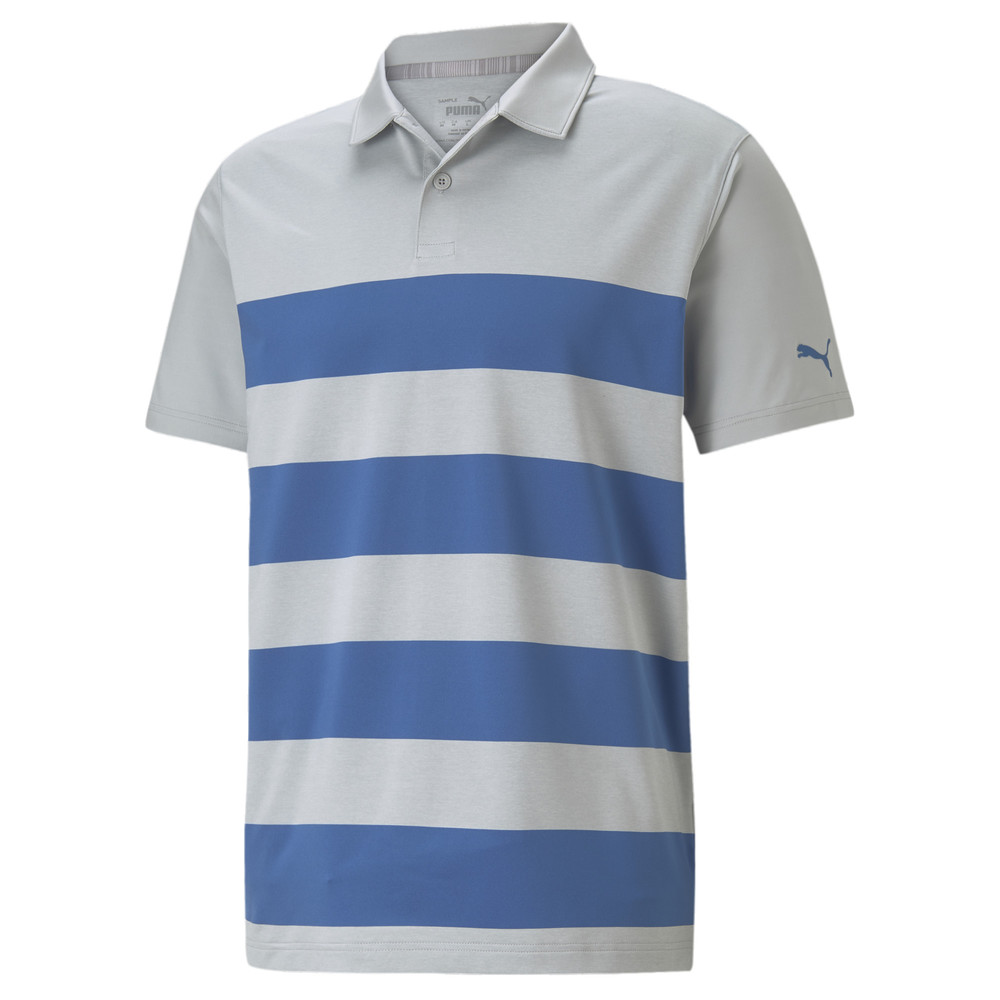 Polo Golf Nam MATTR Kiwi Stripe Polo - High Rise Heather-Star Sapphire-59911301 - Mẫu áo phong cách thể thao, trẻ trung, năng động