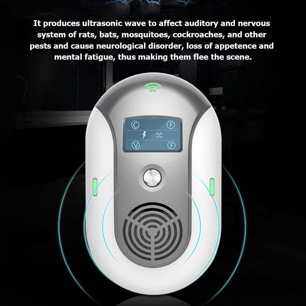 Plug-in Ultrasonic Pest Repellent Portable Electric Mosquito Rat Repeller với đèn nhấp nháy tần số không đổi hoặc thay đổi