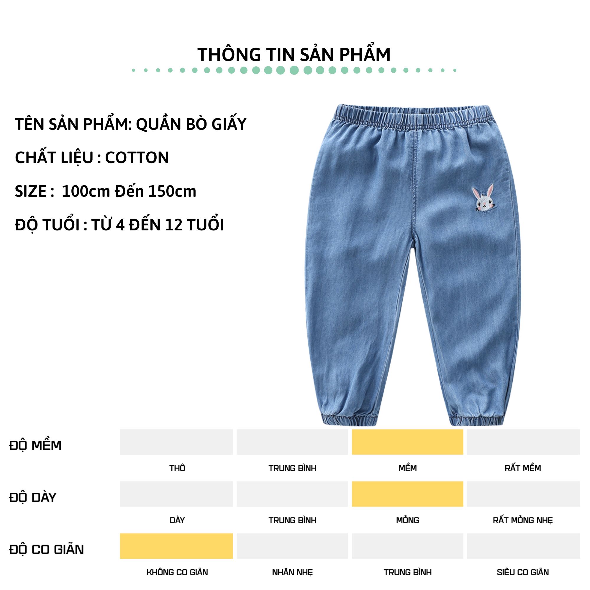 Quần dài bò giấy bé trai bé gái 27Kids quần jean mềm nam nữ vải Tencel cho trẻ từ 2-12 tuổi ULJE1