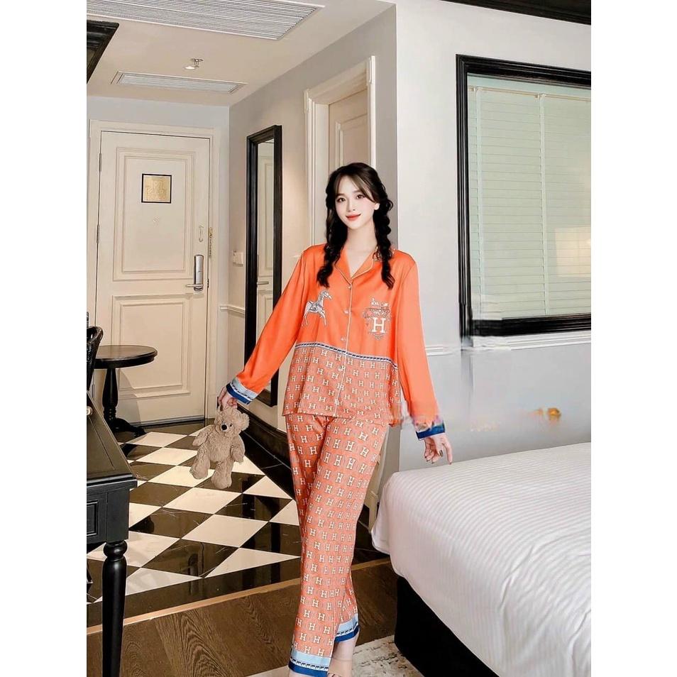 Bộ Lụa Mặc Nhà ️Đồ Ngủ Pijama Lụa Cao Cấp Siêu Mát Mềm Mịn - ELSA