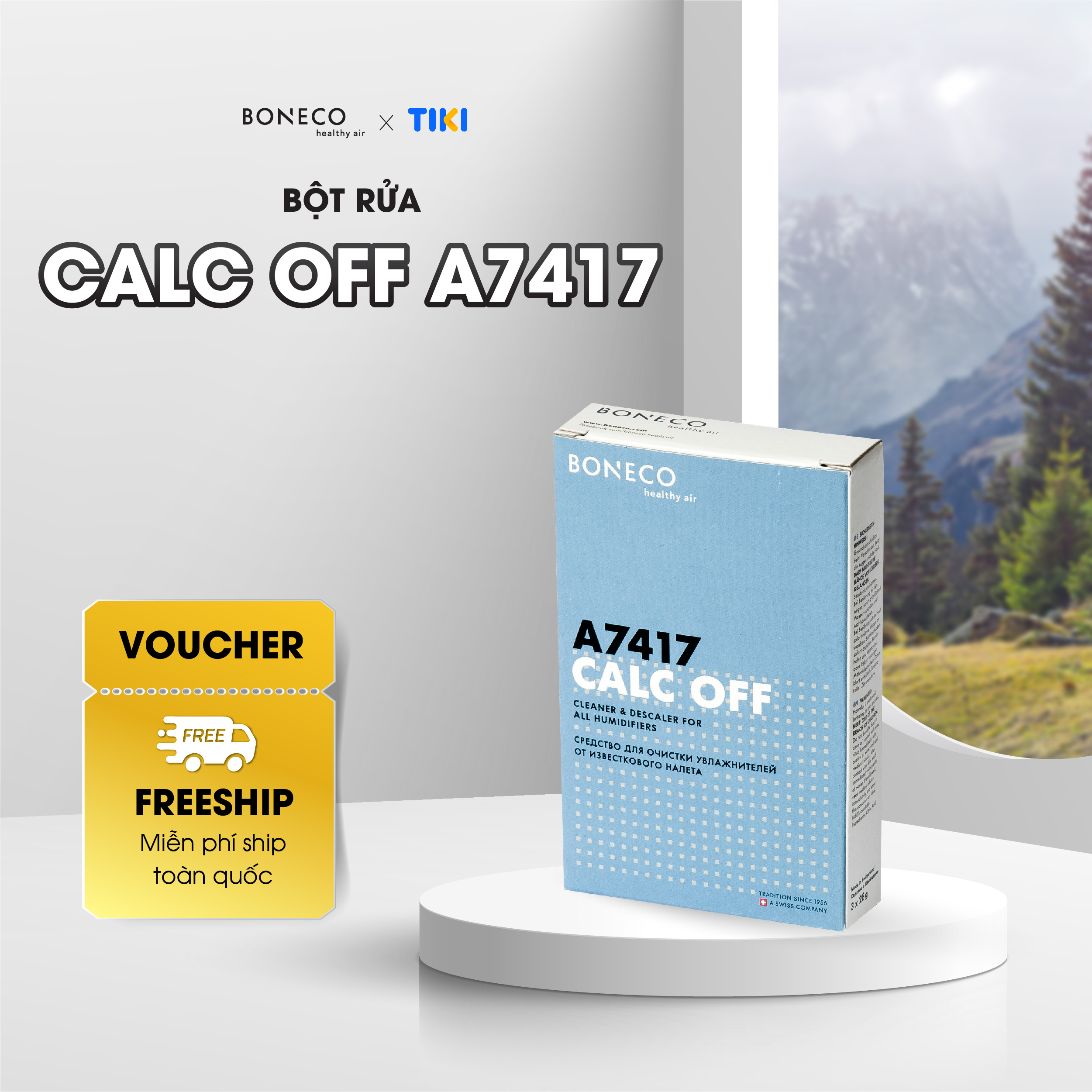 Bột rửa CalcOff A7417 Chất làm sạch và khử mùi cho các máy phun sương tạo độ ẩm, giảm vôi hoá của nước -Hàng Chính Hãng