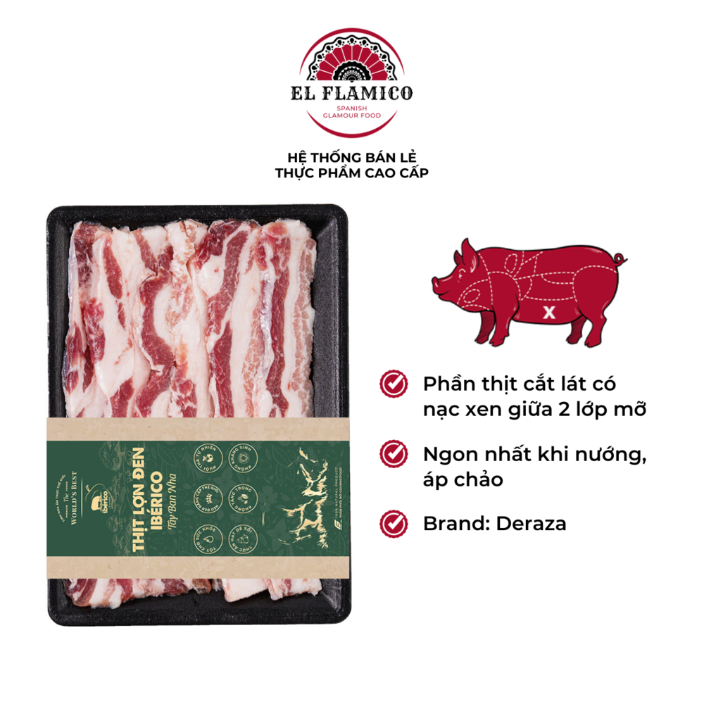Thịt bụng ba rọi Iberico cắt lát