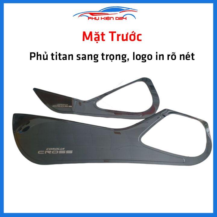 Bộ ốp tapli Corolla Cross 2020-2021-2022 vân Titan chống xước va đập khi mở cửa và làm đẹp xe