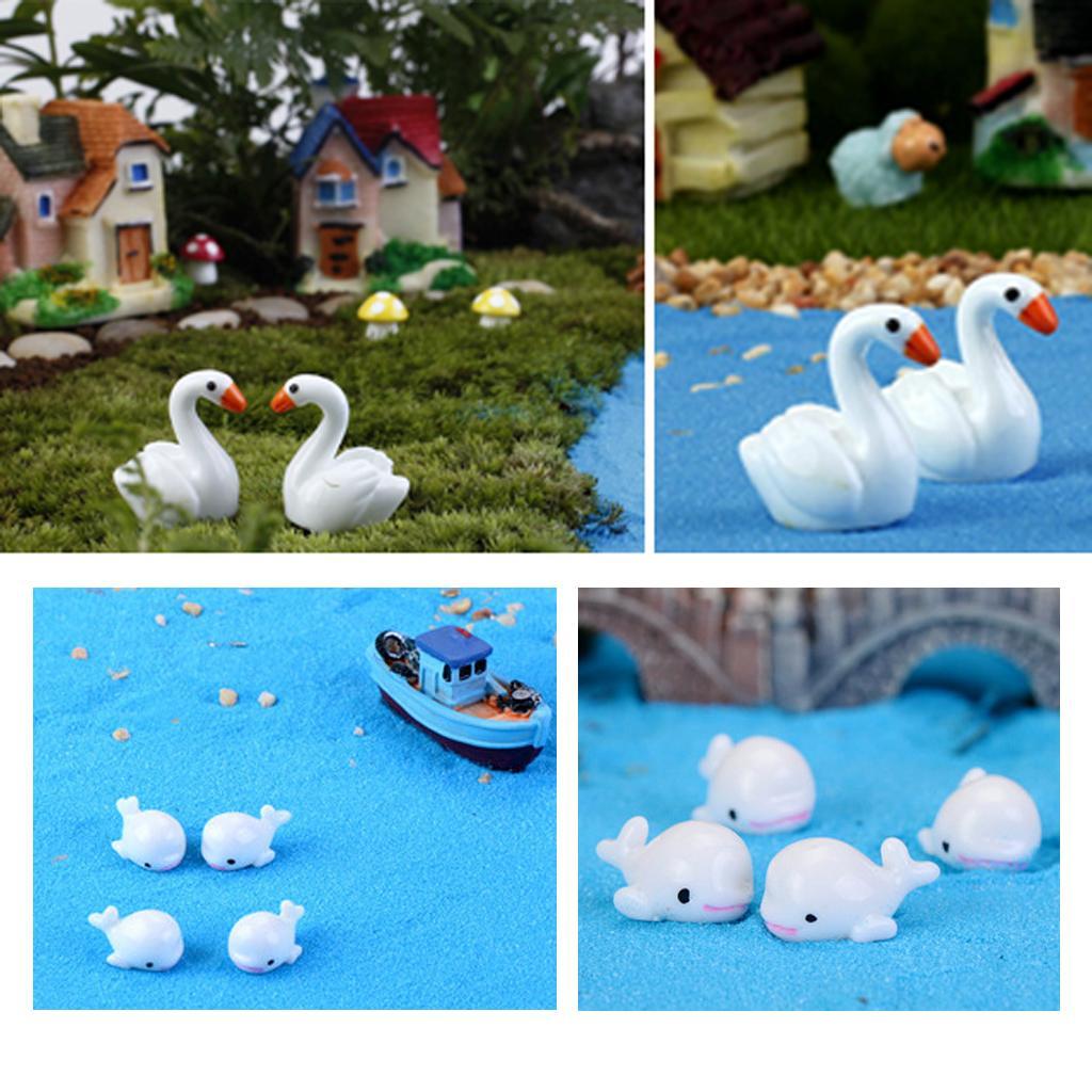 2X 10 Pcs Aquarium Micro Landscape Decoration Fish Tank Ornament Dolphin