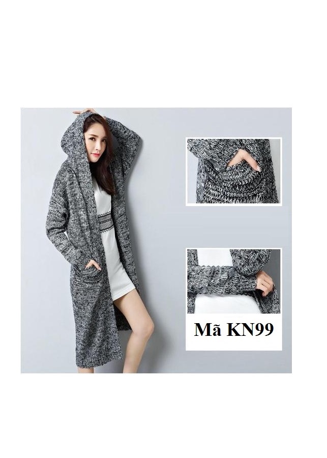 Áo Khoác Len Cardigan Nữ Có Mũ KN99K