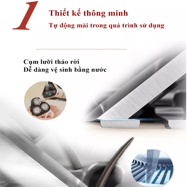 Máy cạo râu khô và ướt cao cấp Philips - Hàng nhập khẩu