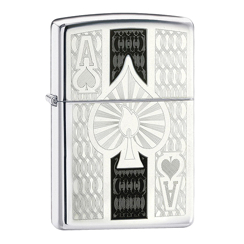 Bật Lửa Zippo 24196 Ace High Polish Chrome