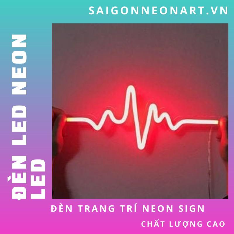 Đèn LED neon sign hình NHỊP ĐẬP | Saigonneonart | Sử dụng điện 12V | Chuyên dùng trang trí tường, trang trí phòng ngủ, trang trí nhà , trang trí quán coffee, trang trí cửa hàng