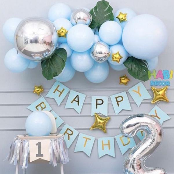Dãy chữ Happy Birthday bằng giấy cứng trang trí