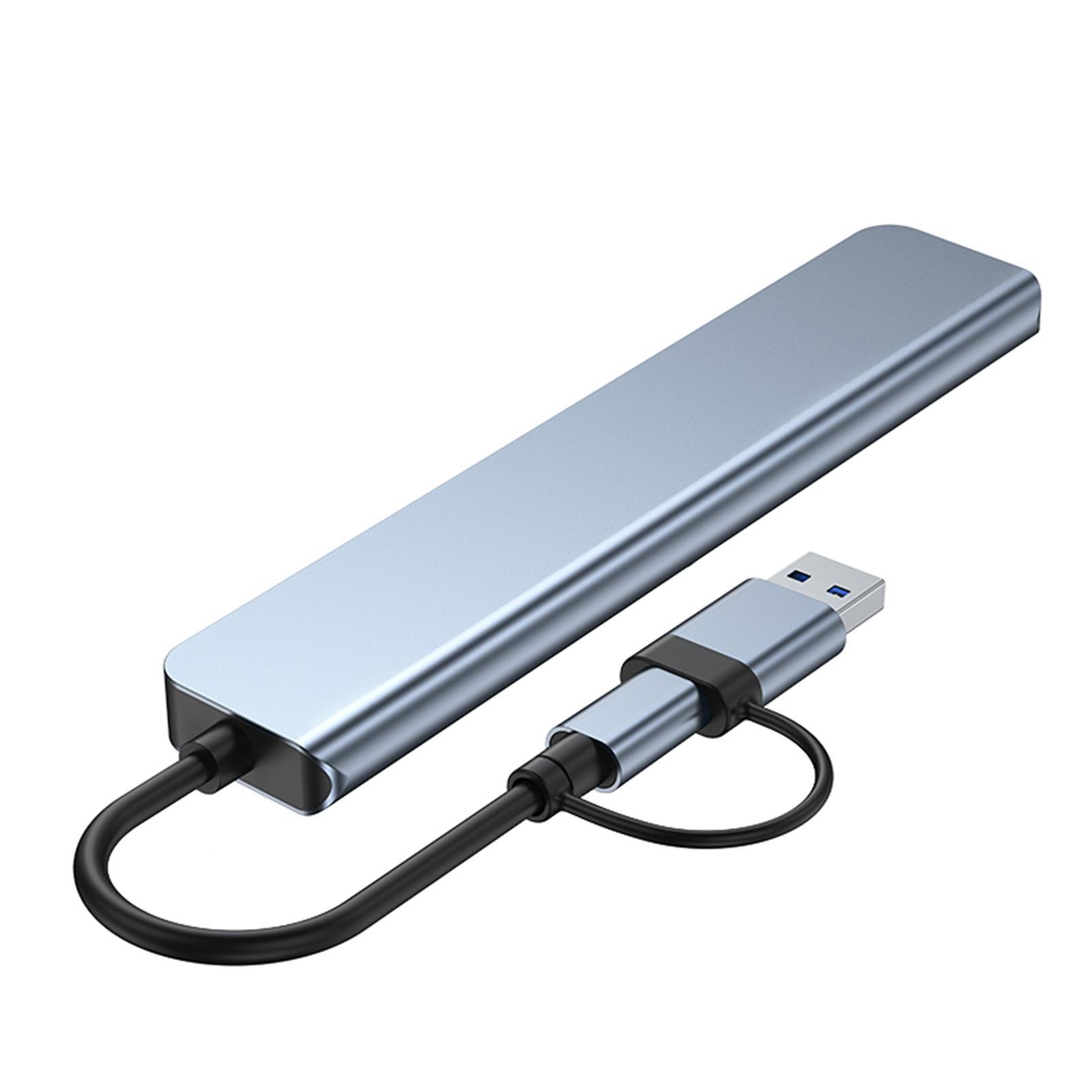 USB Type C Hub Adapter, Laptop Docking Station, USB3.0 USB C Aluminum Alloy 8 in 1 8 Port Hub Multiport Adapter for Type C Notebooks
