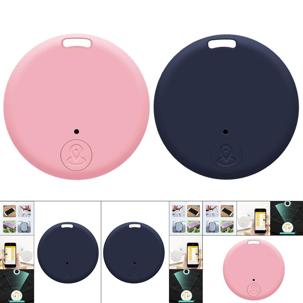 Set of 2 Bluetooth Tracker Locator Device with App Photo Control for Wallet