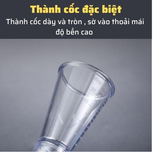Ly đong định lượng 15cc-28cc bằng nhựa có quai cầm trong suốt cao cấp đồ dùng ly đong pha chế sữa,nước nhỏ gọn chính xác