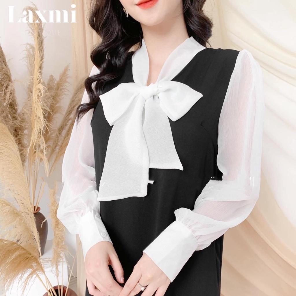 Váy bầu thời trang thiết kế dài tay chất lụa hàn châu freesize từ 45 đến 70kg-đầm bầu đẹp